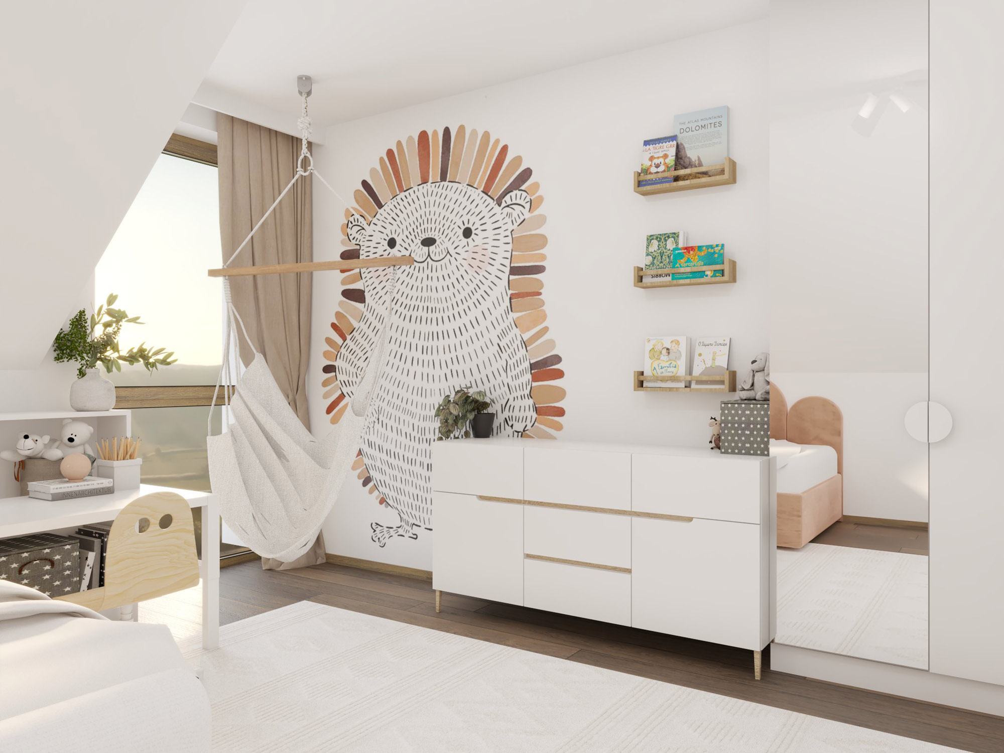 Projekt pokoju dziewczynki Ka Studio